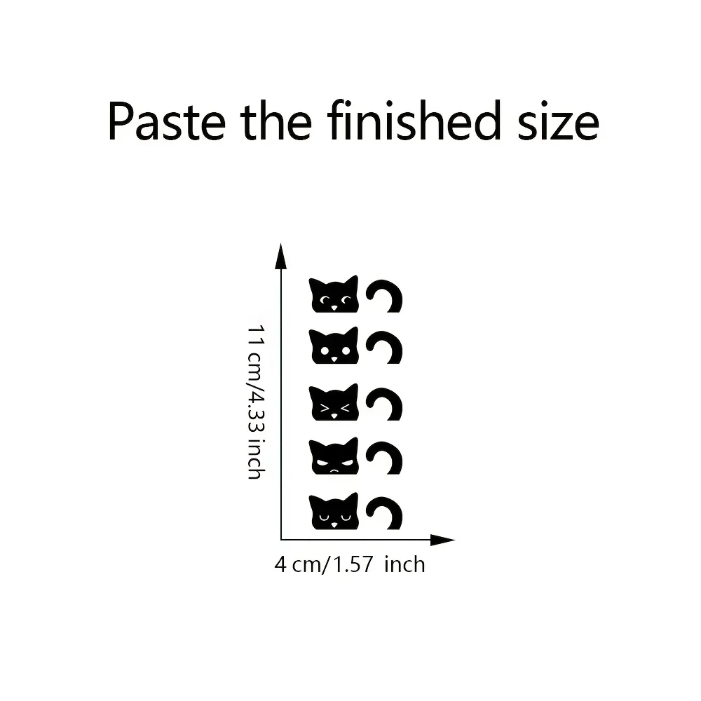 5 шт./компл. черный кот, мотоцикл, автомобильная наклейка, уникальный солнцезащитный козырек, стильный аксессуар для украшения автомобиля для любителей домашних животных