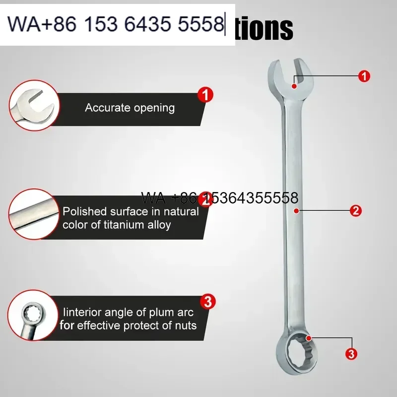 Wmwmnu for HENITUER T1002 Titanium Non Magnetic Multi Purpose Combination Wrench Spanner for Medical Aviation Field