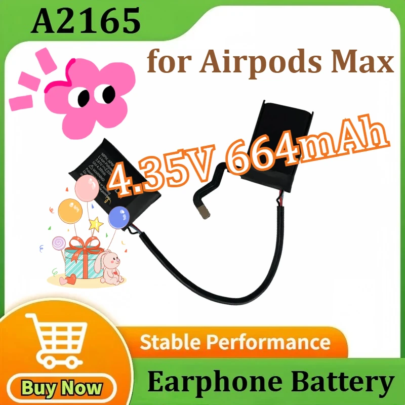 

A2165 Battery for Apple Airpodsmax Headset for Airpods Max Batteries 4.35V 664mAh