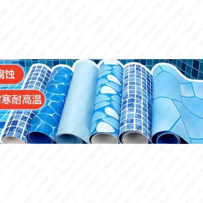 Membrana para piscina, membrana impermeable, membrana de PVC antideslizante, revestimiento de piscina de acero con mosaico engrosado