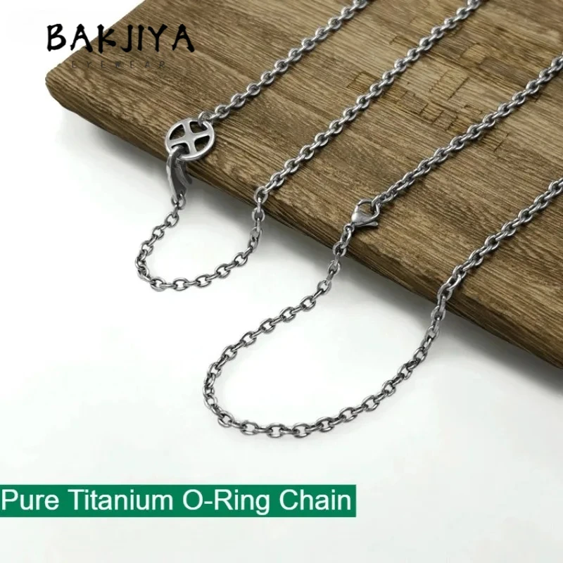 

Fashion 3.0mm/3.5mm Pure Titanium Round O Ring Chain Necklace, Lightweight Comfort Wear, Anti Allergic Fine Chain Men/Women Gift
