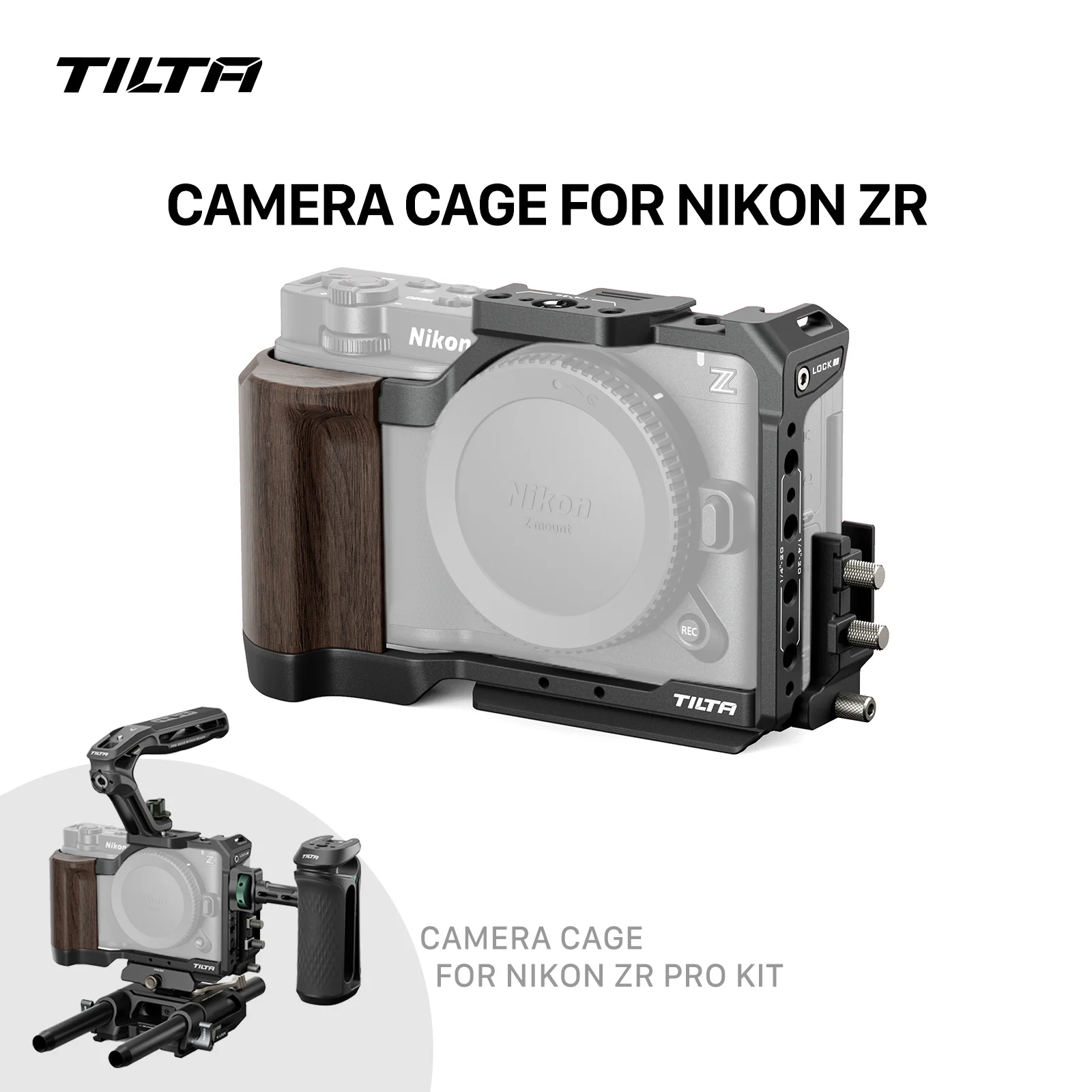 Корпус камеры TILTA ZR для Nikon ZR с кабельным зажимом Верхняя ручка Xeno L-образная опорная пластина Ручная ручка Быстросъемная пластина