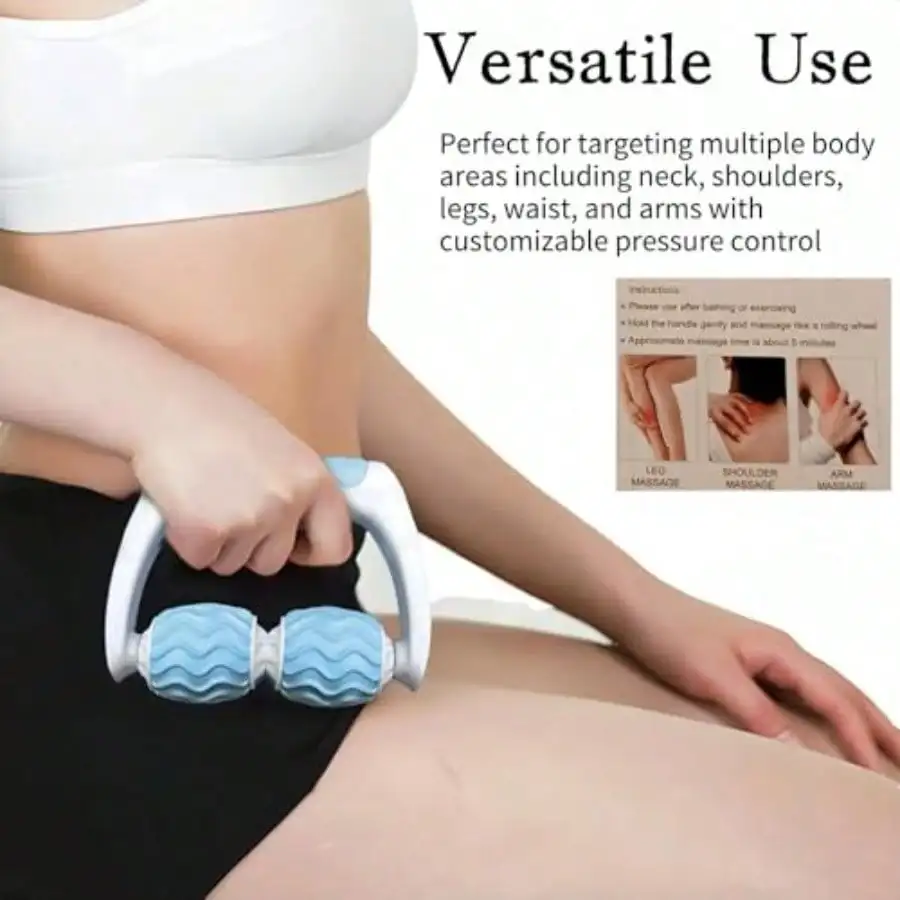 Muscle Massage Roller Deep Tissue Recovery Massage Tool With 2 Balls Body Massager For Neck Shoulder Legs