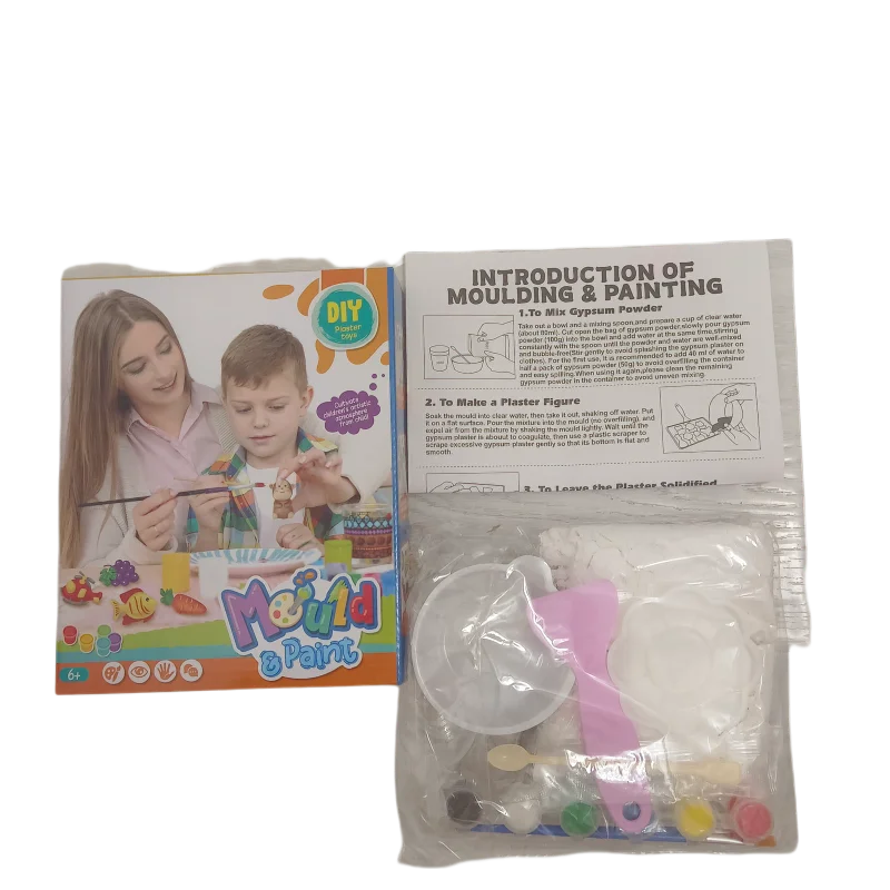 Dipinto in gesso dipinto Fai da te frutta e animali marini giocattoli regali per bambini Interazione genitore-figlio