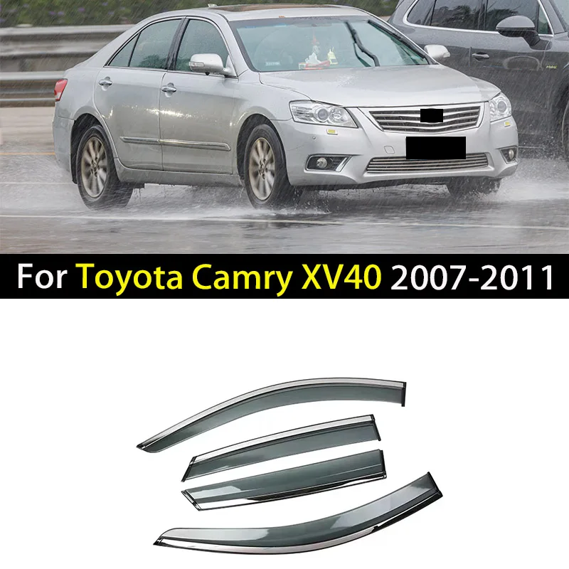 Car Window Visor For Toyota Camry XV40 2007 2008 2009 2010 2011 Deflectors Window Rain Guard Weathershield Sun Rain Guard