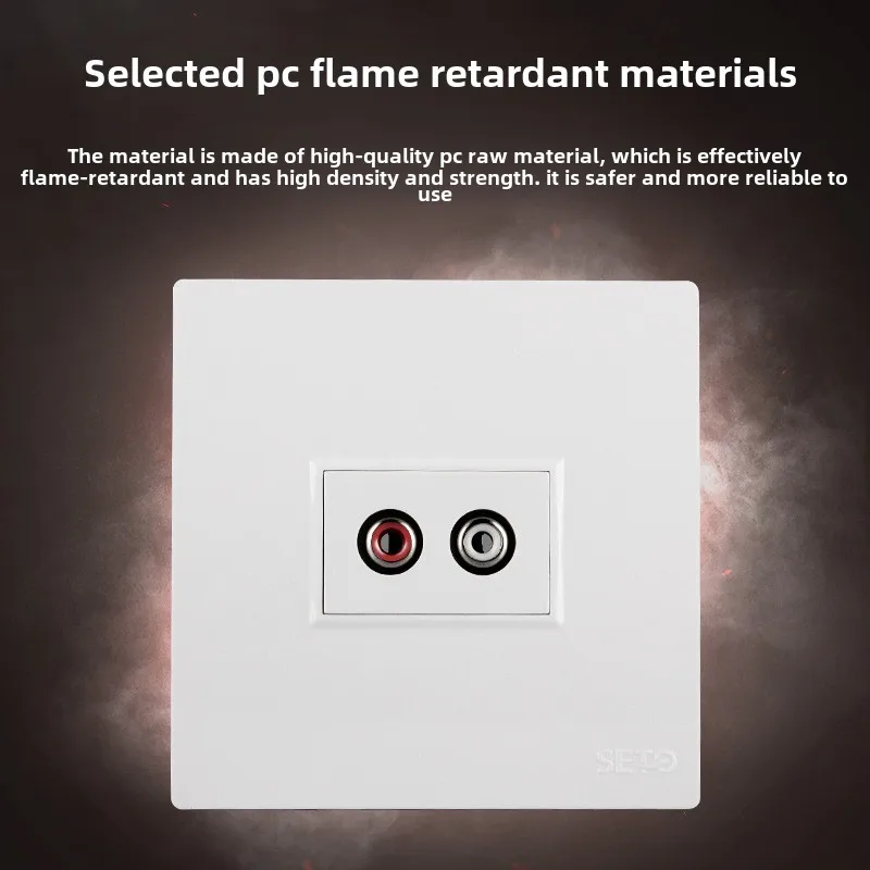 Type 86 an AV audio panel RCA red and white direct plug audio socket AV multimedia panel accessories