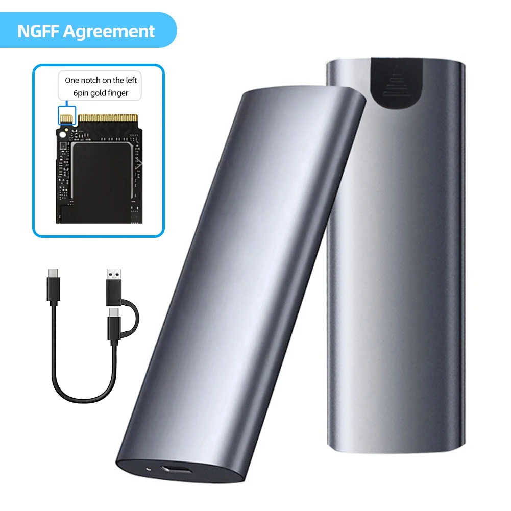 Адаптер внешнего корпуса SSD M.2 NGFF к USB 3.1 Type-C 3.1 SSD-коробка из алюминиевого сплава B/(B+M) Ключ для твердотельного накопителя 2230/2242/2260/2280