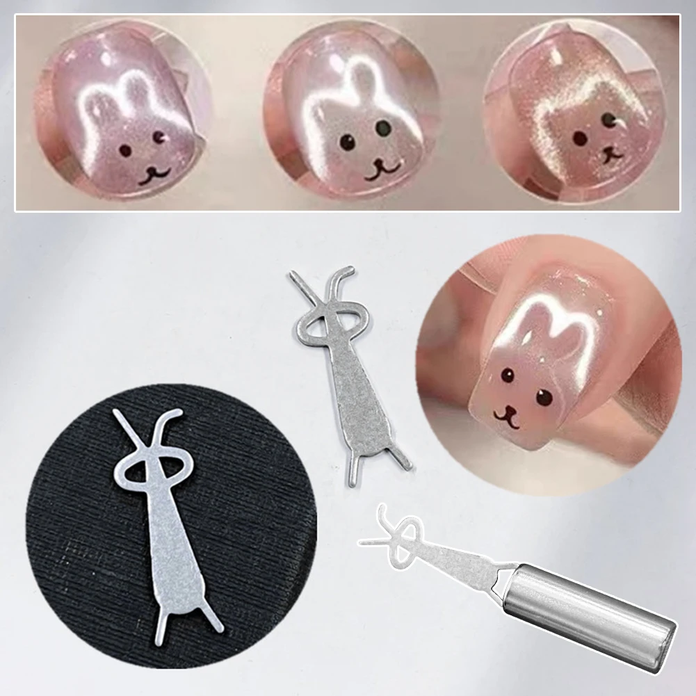 Magneti per conigli per smalto gel per occhi di gatto Magneti a forma di conigli per unghie Strumento multiuso per nail art magnetico per occhi di gatto