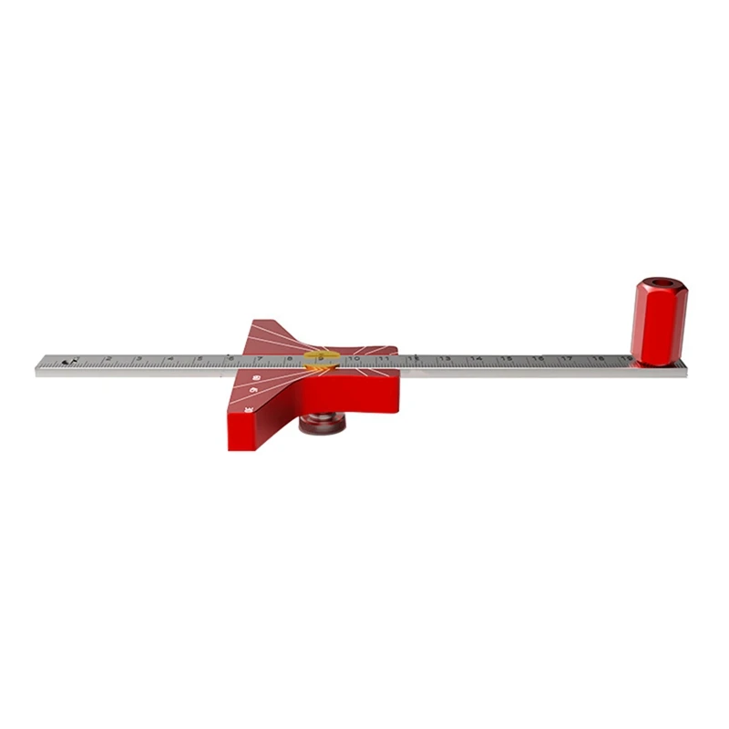 1 PCS Woodworking Scribe-Aluminum Depth Gauge Adjustable Multi Angle Line Drawing Device Tool Parallel Scribing DIY Tools Red