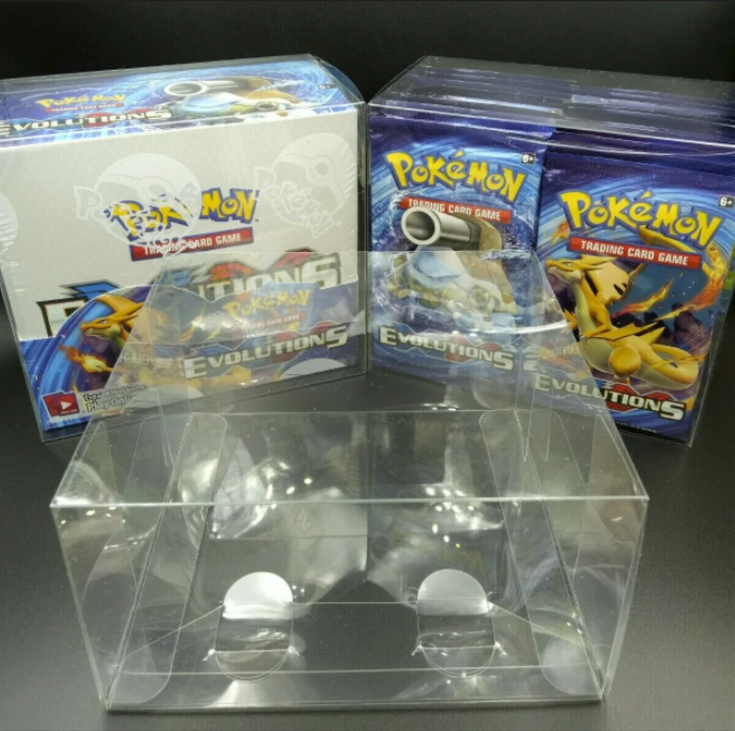 10pcs Dustproof PVC Booster Box Clear Plastic Protector Case Card Protective Box Display Showcase for Pokemon