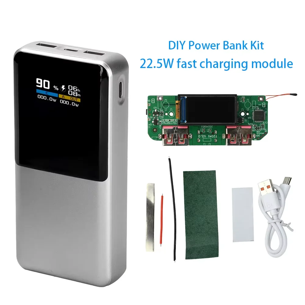 

Модуль быстрой зарядки 22.5W, 3.7V, для тройных литиевых аккумуляторов, для мобильных устройств, DIY, с поддержкой PD/QC/SCP/VOOC