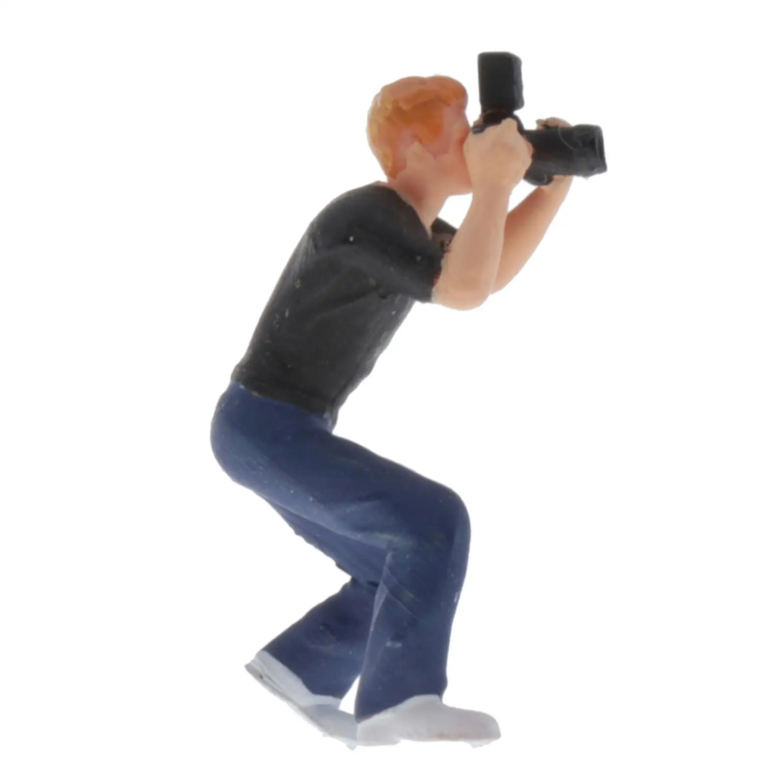 Mini HO Scale Hand Painted Paparazzi Photographer Characters Resin People Model
