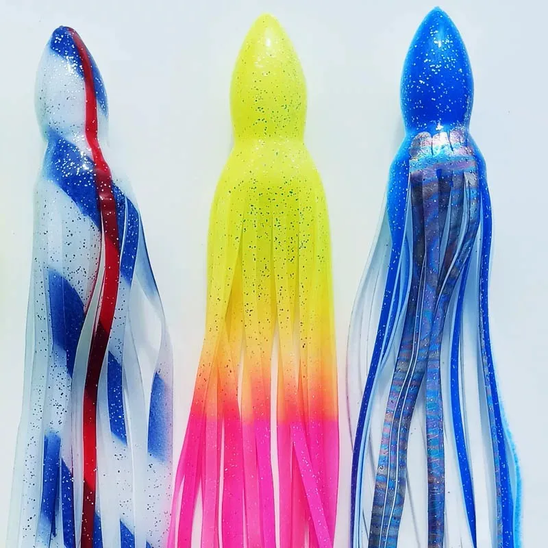 6pcs 32cm Replacement Octopus Skirts for Trolling Lures skirt octopus soft fishing Rigged skirt Marlin Tuna Pakula game fishing