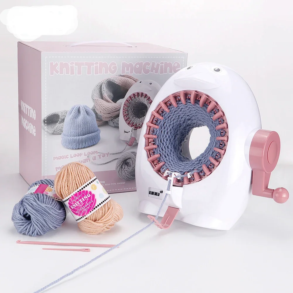 SENTRO Professional 22 Needles Knitting Machine Kit (Penguin Shape) Row Counter, Crochet And Knitting Needle DIY Scarf/Sock/Hat