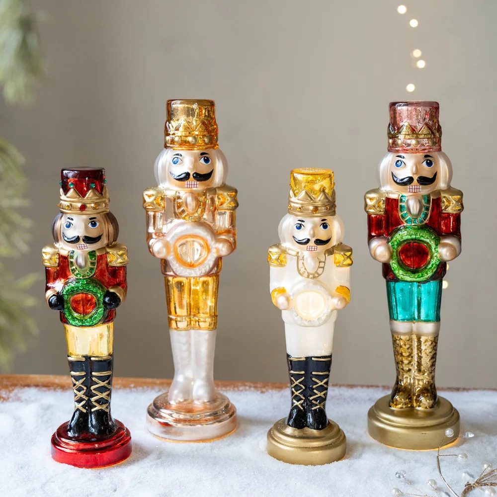 

Внешняя торговля Рождественский декоративный стеклянный Щелкунчик солдат с подсветкой орнамент