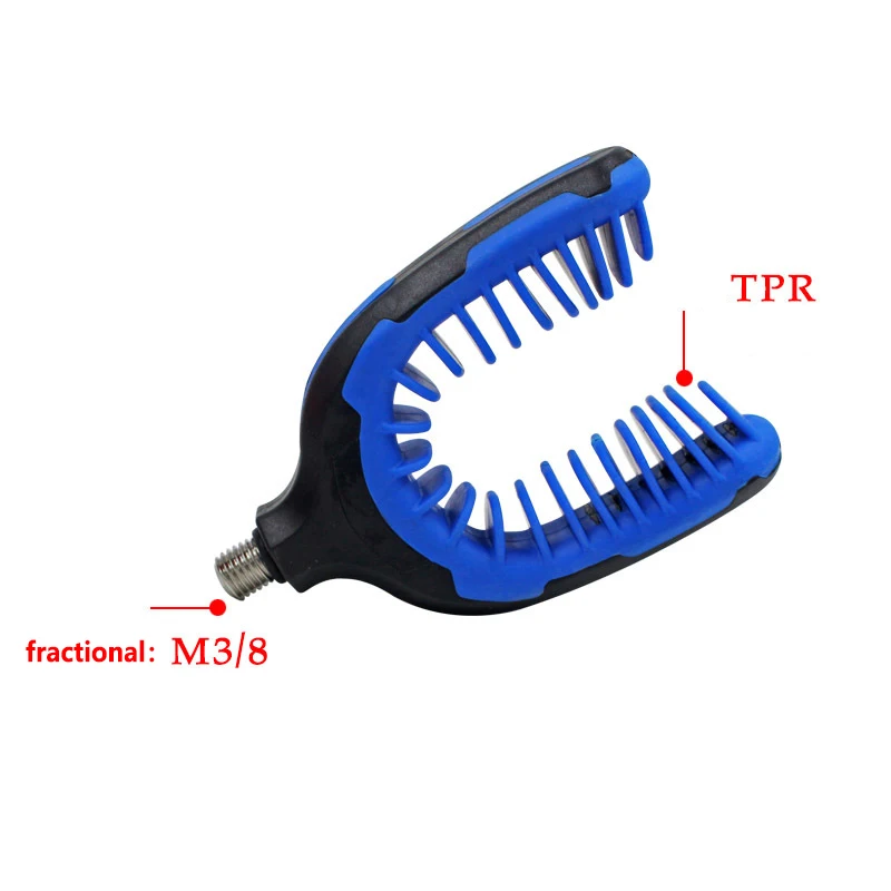 1PC TPR Covered Rubber Large Bracket Head European Cove Fishing Silicone Rod Support Head Outdoor Fishing Tackle Supplies