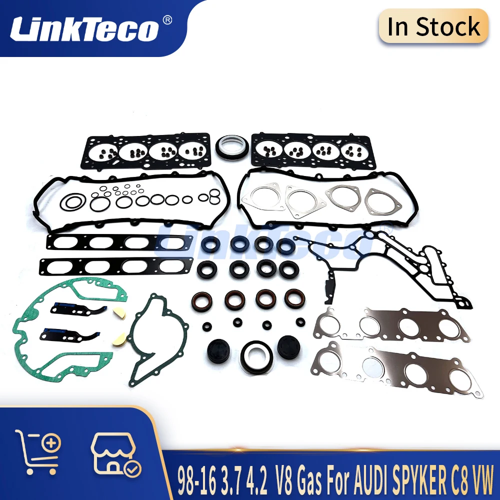 Auto Engine Parts Overhaul Up Gasket Seal Set Fit Kit 98-16 3.7 4.2 L V8 Gas For AUDI A6 A8 SPYKER C8 VW PHAETON TOUAREG 4.2L