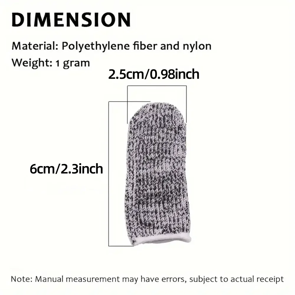 Anti-Schnitt-Fingerabdeckung, Fingerschutzhülle, 10 Stück, 5-stufige elastische, verschleißfeste Fingerhülsen, Fingerhülsen zum Schutz – Detail 7