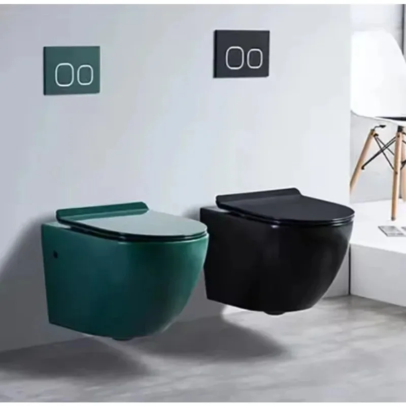 

Modern Luxury One Piece Ceramic WC Sanitary Ware Wall Hung Elongated Toilets with Dual-Flush Easy-Cleaning Many Colors