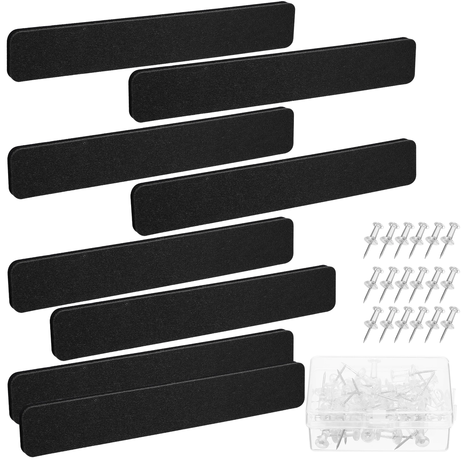

8 Pcs Felt Strip Display Memo Board Boards Bulletin Pin Strips for Wall Tiles Notice Sticker