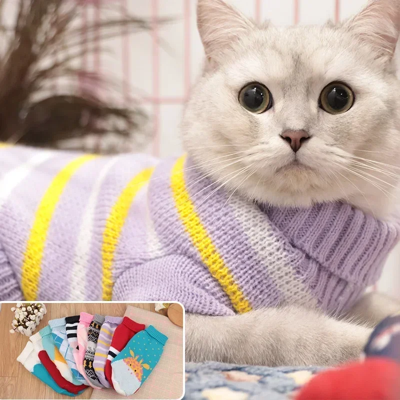 Fashion Winter Cat Sweater Vest Sphynx Cat Clothes for Cats Clothing Christmas Pet Clothes Kedi Katten Pullover Ropa Para Gatos