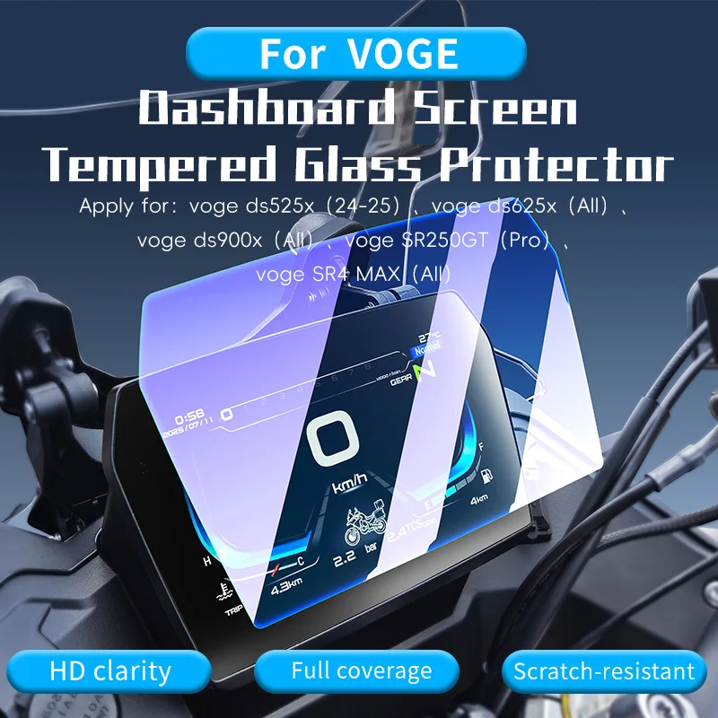 

Suitable for Voge VDS525X, VDS625X, VDS900X Instrument Tempered Glass Film Protective Film for SR4 MAX SR250GT Motorcycle Parts
