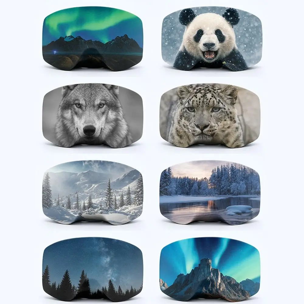 

Microfiber Material Ski Goggle Cover Dustproof 3D Snowboard Goggle Cover Scratch Protection Dust Protection Cover Ski Equipment