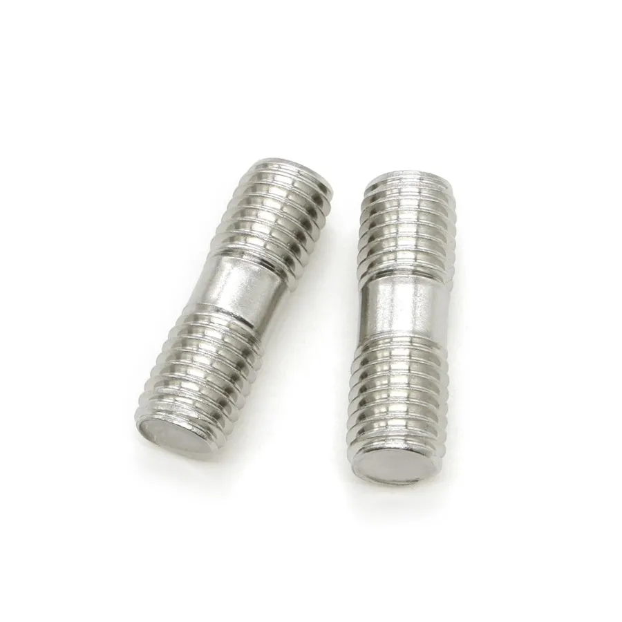 10 قطع M10 304 الفولاذ المقاوم للصدأ نهاية مزدوجة الخيوط ترصيع مسامير البراغي M10x30mm #2