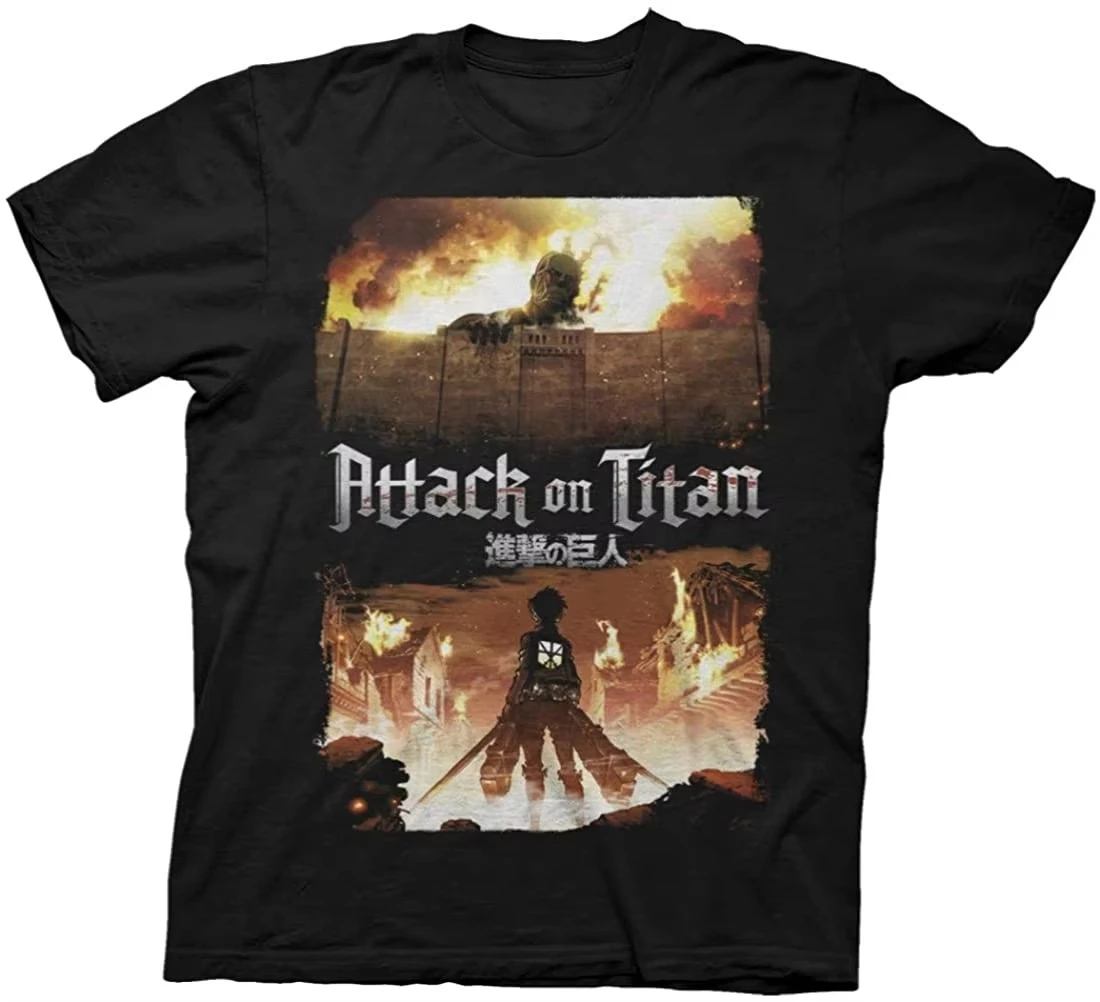 Attack on Titan Mikasa Ackerman Eren Yeager Anime Printed T-shirt Men's and Women's T-shirt Men's Top Sports T-shirt Men's Tee