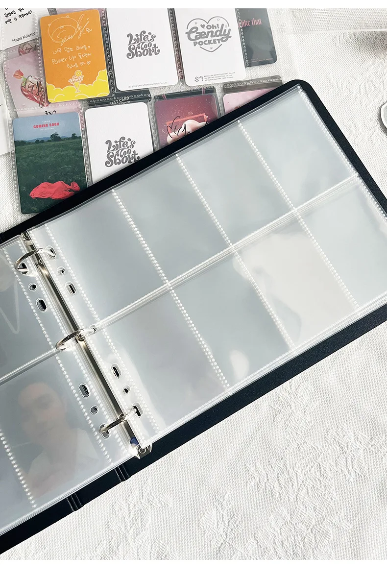 MINKYS 7/8 Räume D-Form 3 Zoll Kpop Fotokartenbinder Große Kapazität Idol Fotokartenalbum Fotokarten Binder Sammelbuch – Detail 7