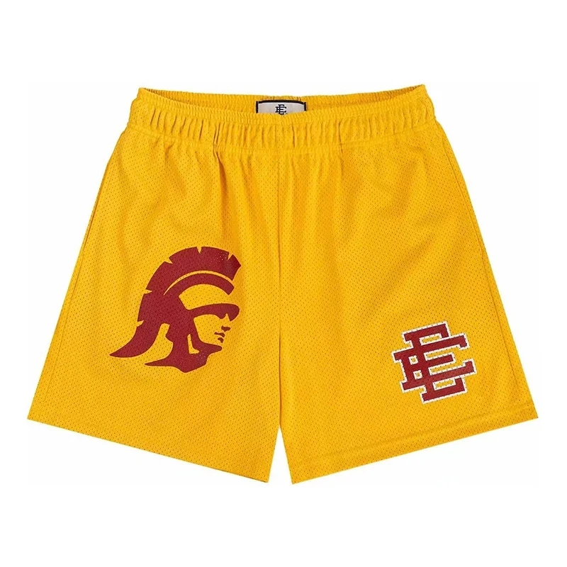 2024 New Summer Eric Emanuel EE Basic Mesh Short Classic Floral Printed Gym Shorts Men\'s Gym Basketball Sports Casual Shorts