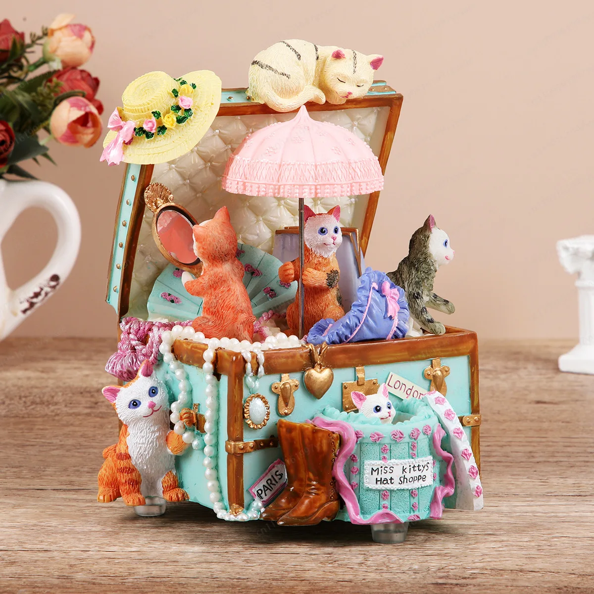 Cat fat Christmas ornament desk home decoration resin handicraft ornament cute ornament