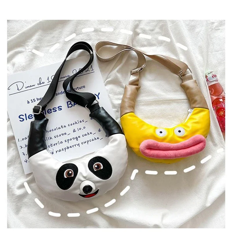 2024  Hangyodon Crossbody Bag Cartoon Funny Ugly Cute Shoulder Bag Cute Nylon Zipper Large Capacity Dumpling Bag Gift