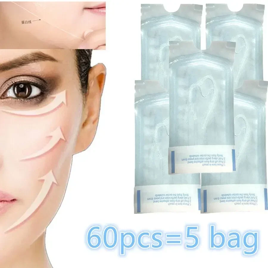 120PCS No Needle Gold Protein Line Absorbable Anti-wrinkle Face Filler Lift Firming Collagen Thread Anti-Aging Facial Serum