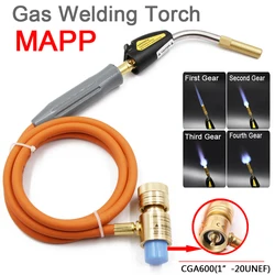 MAPP Gas Soldering Torch 1.5m(5ft) Hose Gas Brazing Burner Welding Quenching BBQ Burner CE HVAC Hand MAPP Torch