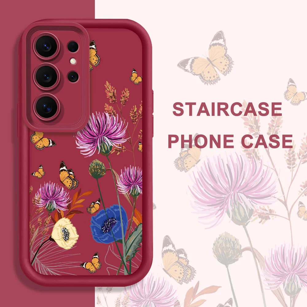Field Garden Phone Case For Samsung Galaxy S26 S25 S24 S23 S22 S21 S20 FE Plus Ultra 5G Staircase Soft Cover