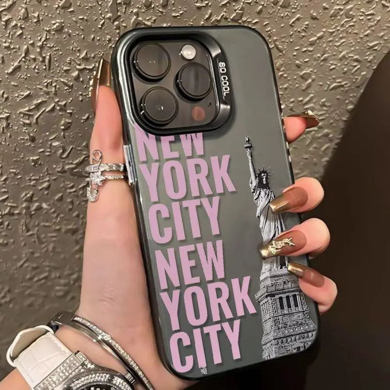 

For iPhone 17 Pro Max 16 15 13 12 11 14 Phone Case New York Style Cover For iPhone 17 Air 16E 17E XS Max XR X XS 7 8 Plus SE2022