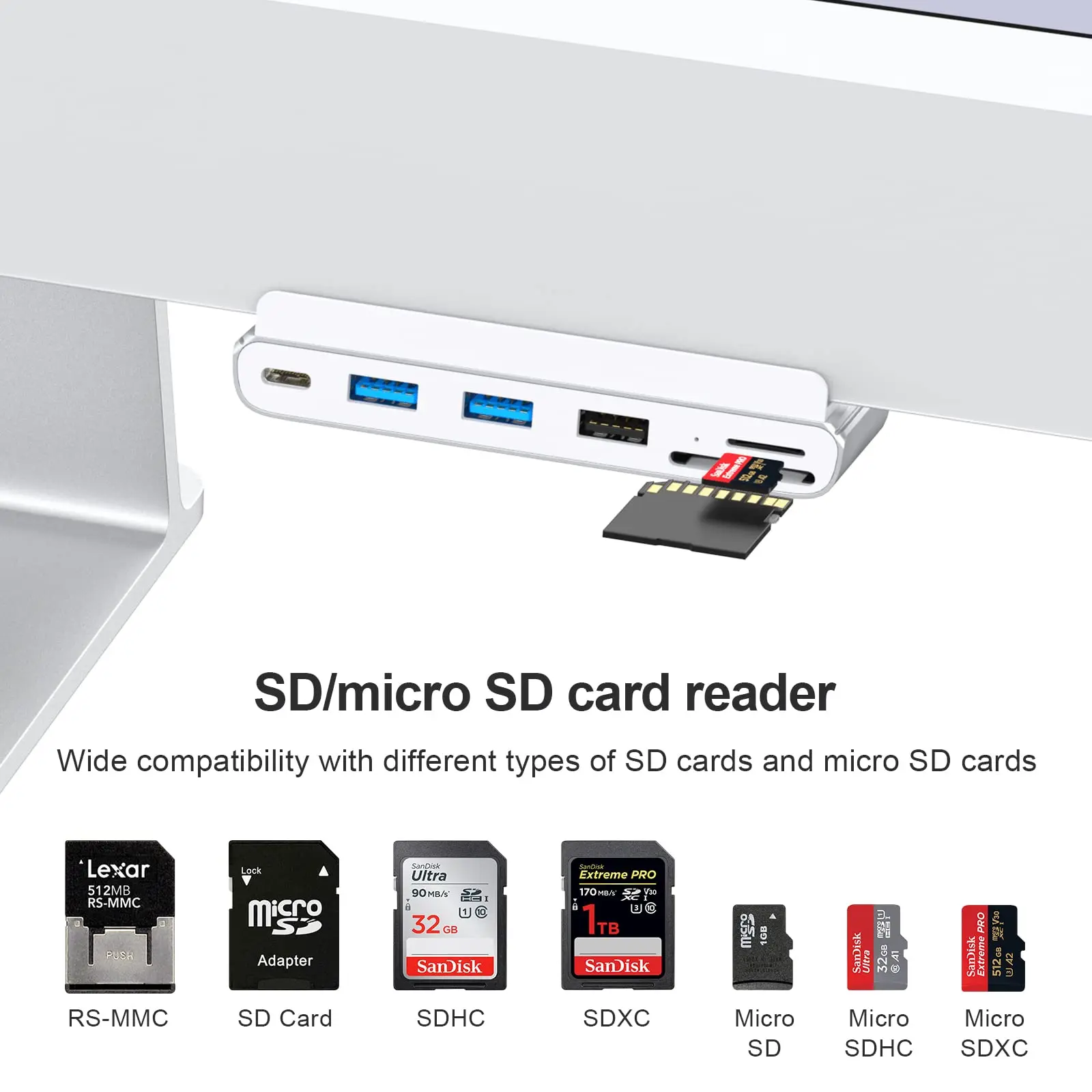 Imagem -06 - Estação de Ancoragem Usb tipo c Transmissão de Dados de Alta Velocidade em Usb 3.0 5gbps tf Leitor de Cartão sd 24 em 2023 Imac