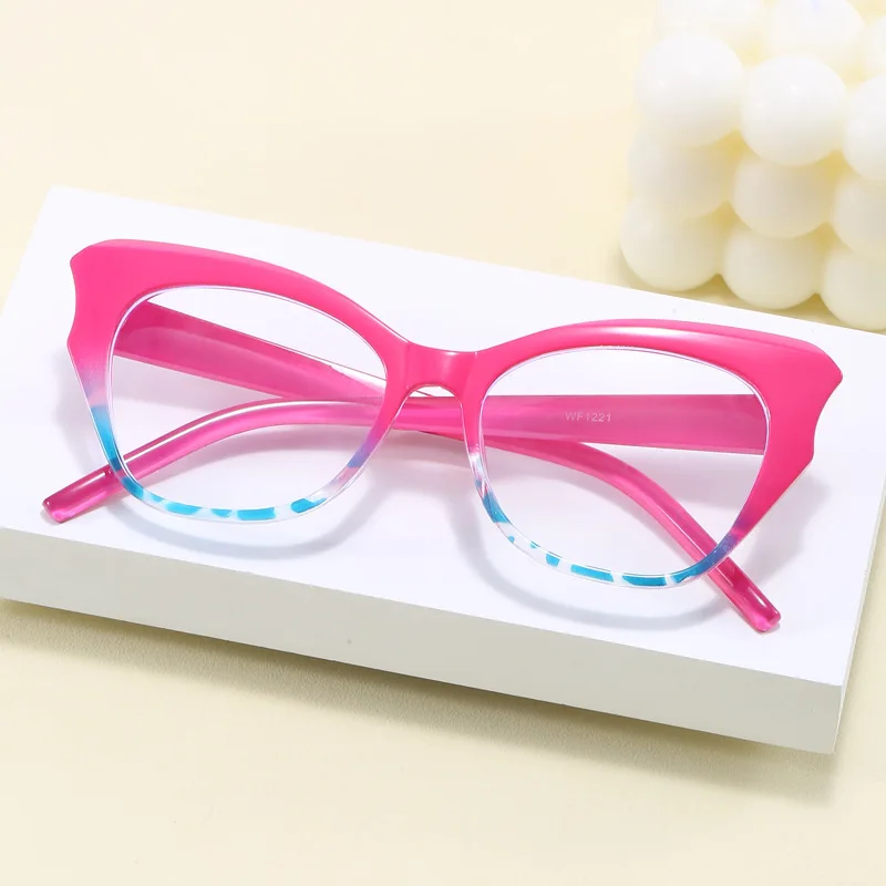 Cat Eye Shape Women\'s Glasses Frames Fashion Blue Light Blocking Eyeglass Frames European American Stylish Women\'s Glass