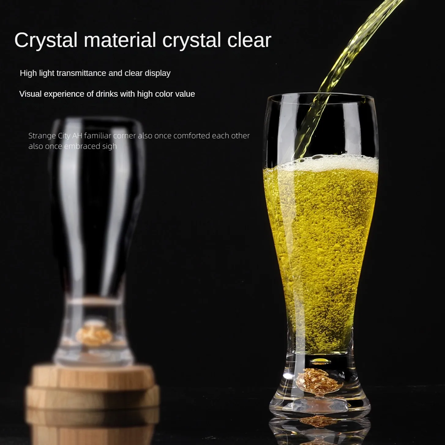 

Handmade Crystal Gold Foil Beer Mug with Large Capacity - The Perfect Blend of Elegance and FunctionalityIndulge in the exquisi