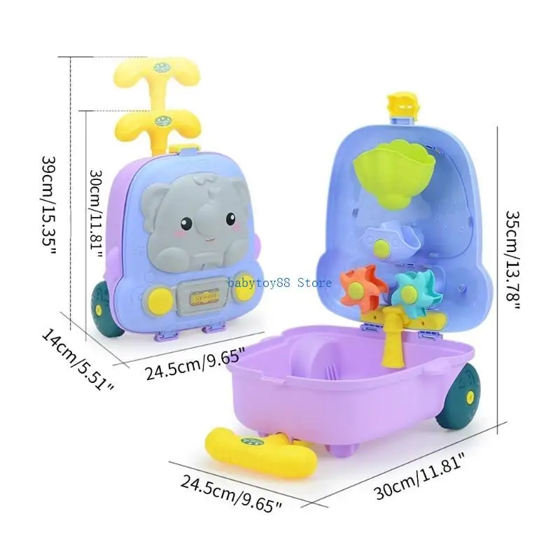 Y4UD لعبة الشاطئ للعب الرمال للأطفال 3-8Y في الهواء الطلق داخلي قلعة الرمال مجموعة اللعب لصبي فتاة الصيف عطلة السفر هدية