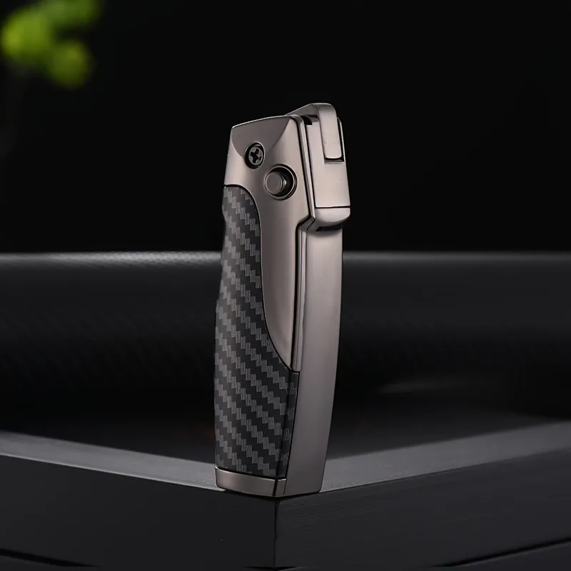 ولاعة معدنية مبتكرة، أداة تخييم خارجية، ولاعة غاز محمولة، يمكن شغل غاز البوتان (باستثناء الكيروسين) #5