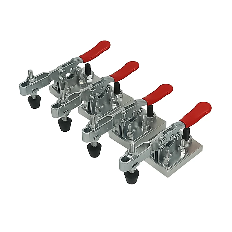 4pcs/set Horizontal Toggle Clamp 90Kg Quick Release Tool Horizontal Clamps Hand New Heavy Duty Tooling Accessory CNC Woodwork