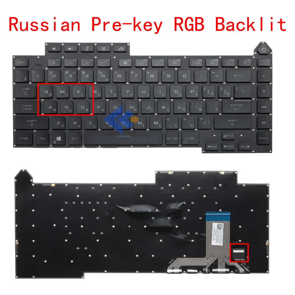 

XIN-US/русская предварительная клавиатура для ноутбука с RGB-подсветкой для Asus ROG 5R Plus G513, Strix SCAR 15 G533 G513Q G533Q G513QY G513QM