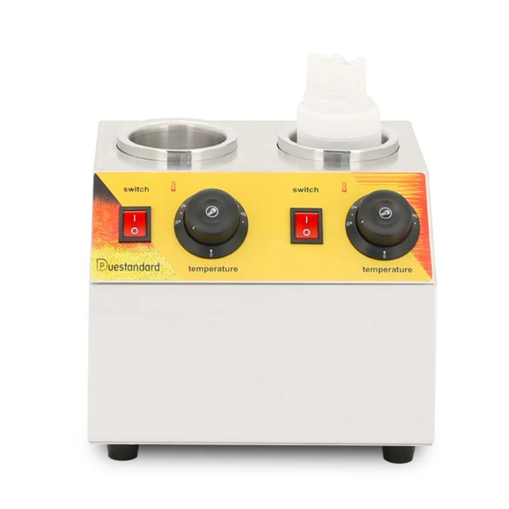 Double 220V/110V Sauce Bottles Warmer Hot Chocolate Warming Machine Stainless Steel Dispenser Melter