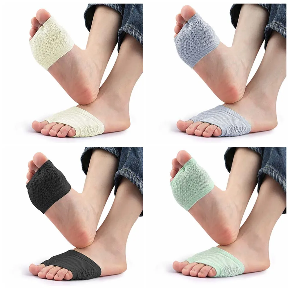 Two Toes Splitter Half Palm Socks Support Forefoot Prevent Abrasion Forefoot Pads Elasticity Short Socks Comfort Padding