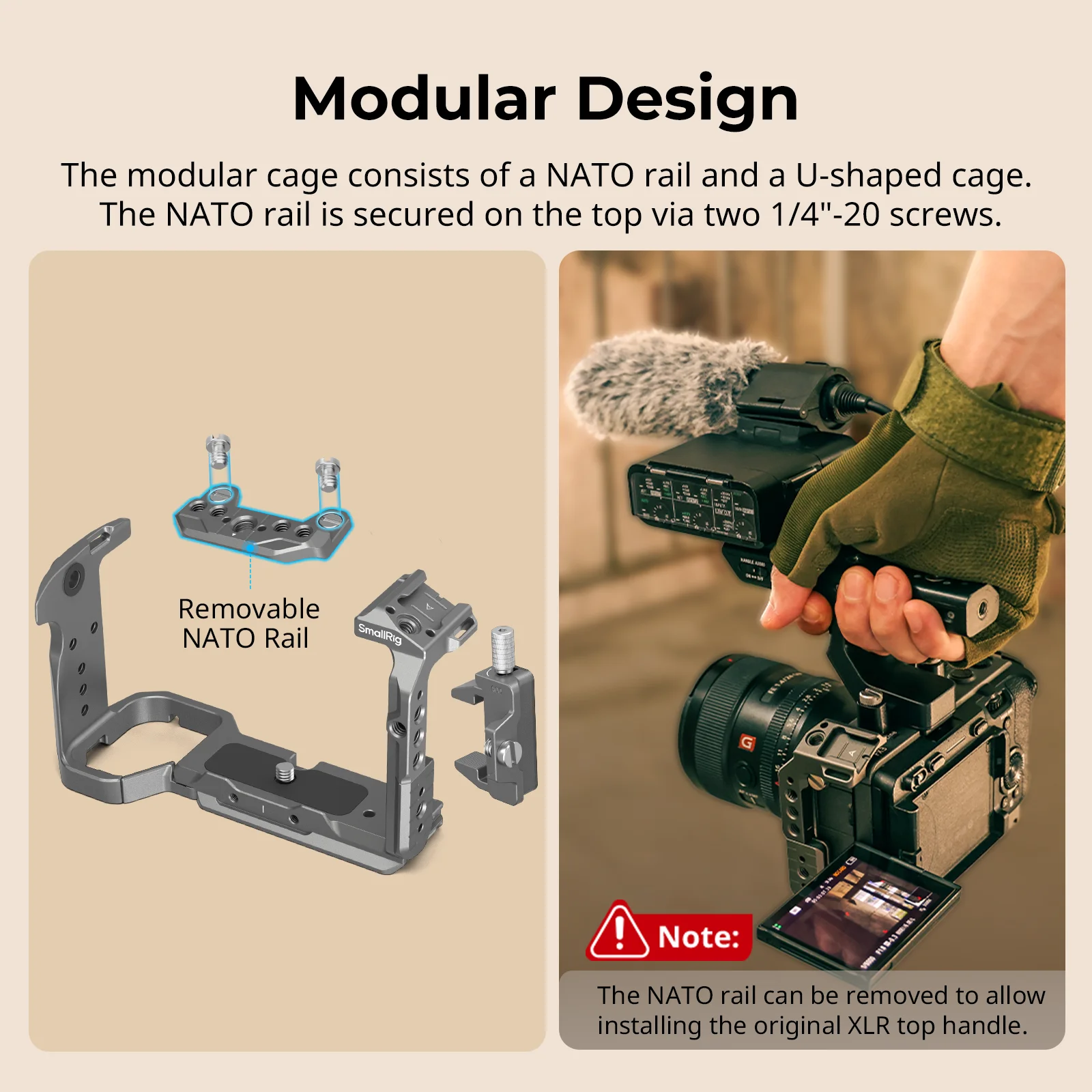 SmallRig FX30 Cage HawkLock Quick Release Advanced Cage Kit for Sony FX3 / FX30, With HDMI Cable Clamp Cold Shoe NATO Rail -4770