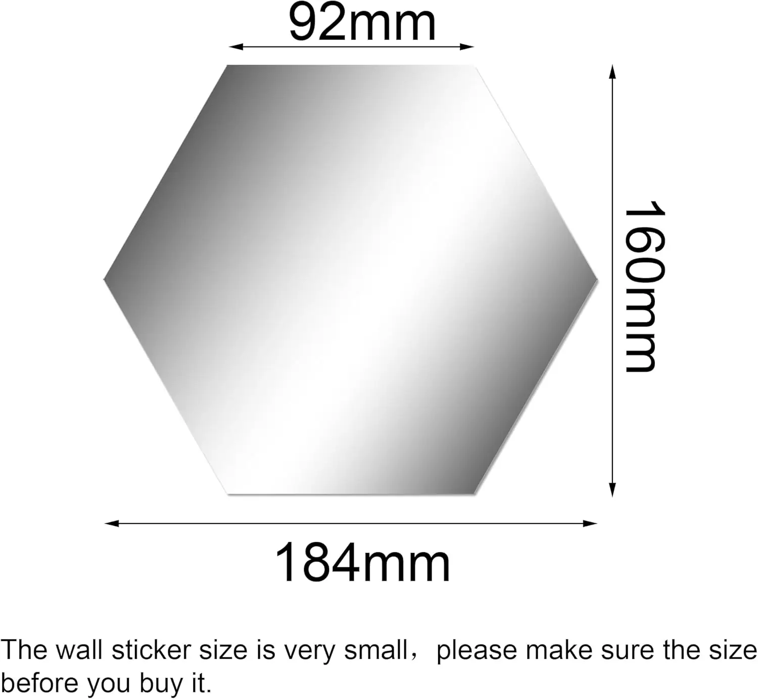 32 Pcs Hexagon Mirror Wall Stickers Removable Silver Acrylic Mirror Stickers Honeycomb Decals for DIY Home Art Bedroom Living Ro