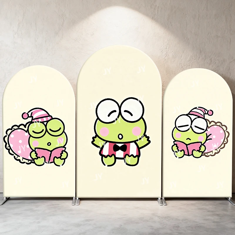 

Keroppi Sweet Sleepy Theme Arch Backdrop Cover Cute Cartoon Scene For Kids Birthday Baby Shower Photo Booth Decor Background