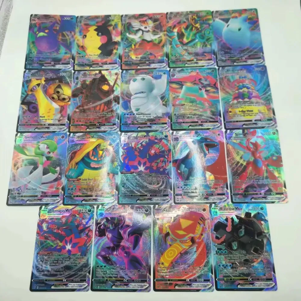 DIY Pokémon PTCG Charizard VMAX 55PCS Refractive Flashcard Anime Peripheral Game Collection Card Gift